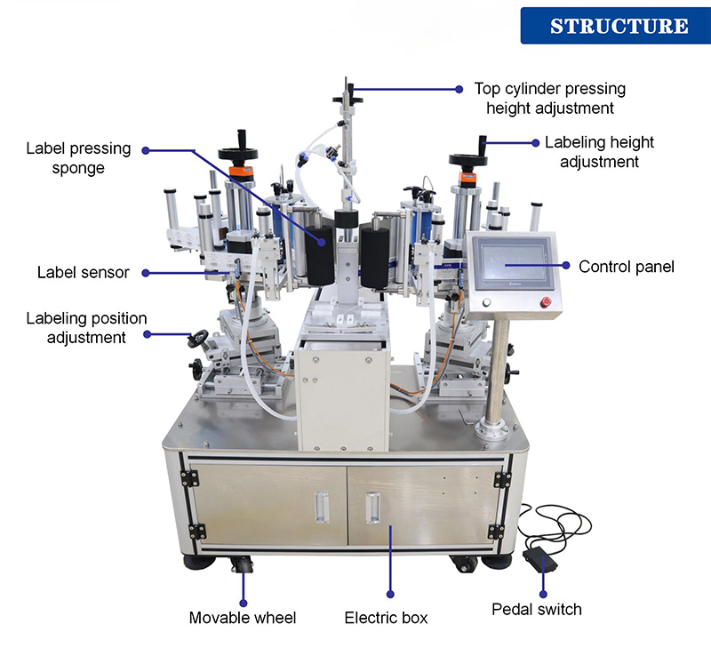 VK-T806 Halbautomatische Doppelseitige Etikettiermaschine